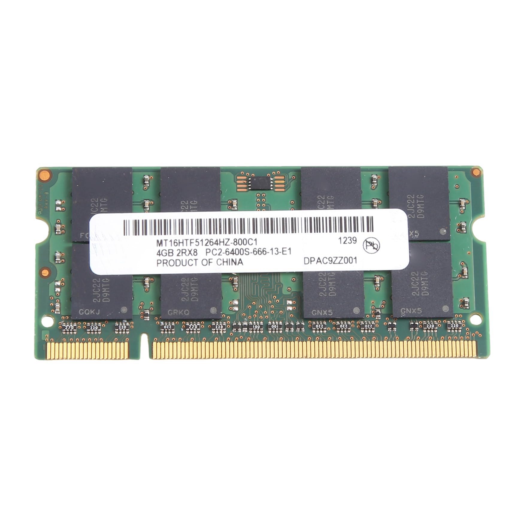 Bordhap For MT DDR2 4GB 800Mhz RAM PC2 6400S 16 Chips 2RX8 200 Pins  SODIMM for Laptop Memory