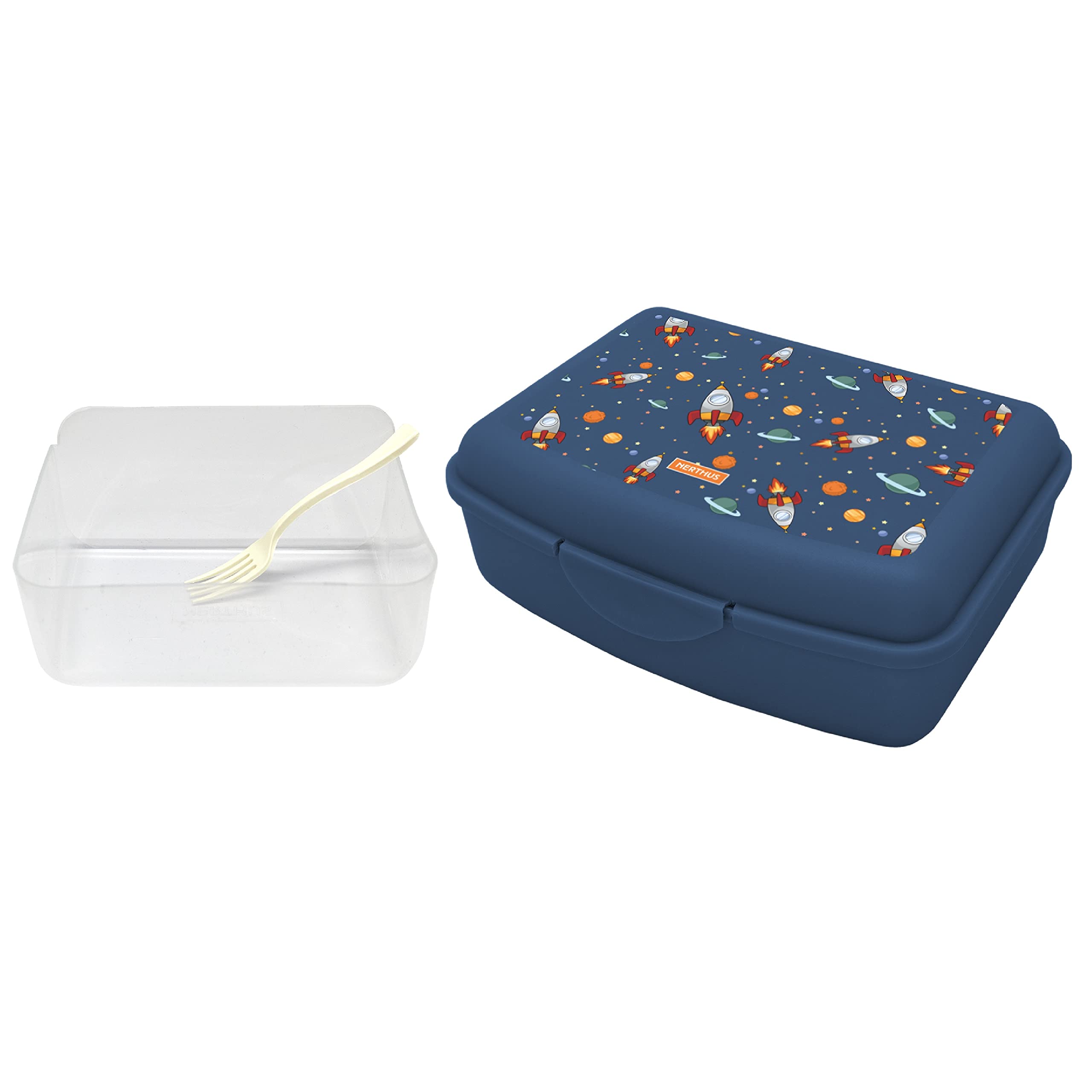 NERTHUS FIH 1228 Lunch Box + Container, Plastic, Space