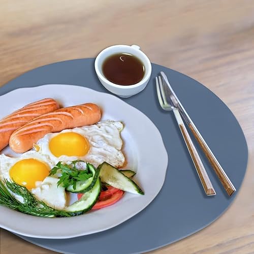 Miniatura 8 de Tapete de silicona extra grande para microondas y cubierta de alimentos, tapete como soporte para tazón, cubierta para protector de salpicaduras,