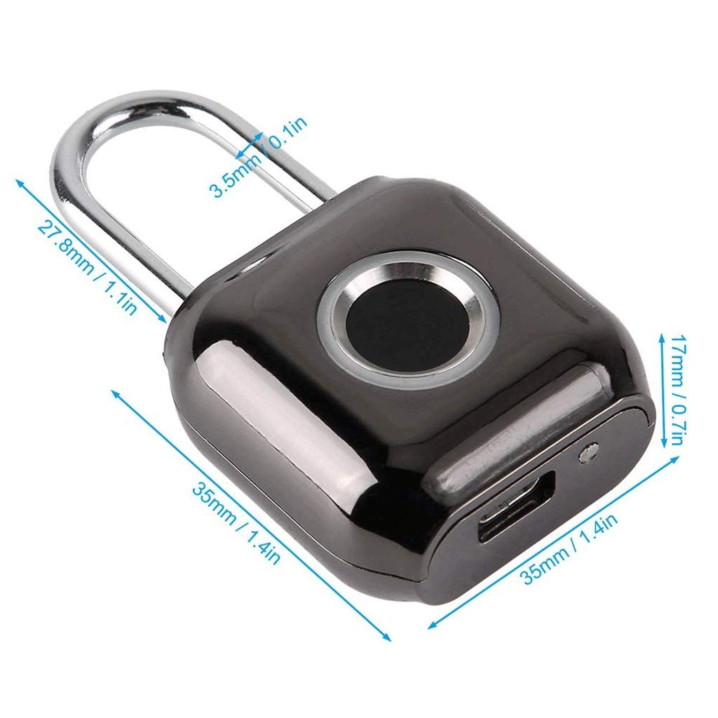 Lucchetto per impronte digitali Smart Touch Lock Metallo Impermeabile IP65 Antifurto Int Keyless per palestra Armadietto Zaino da scuola Valigia Bagagli da viaggio
