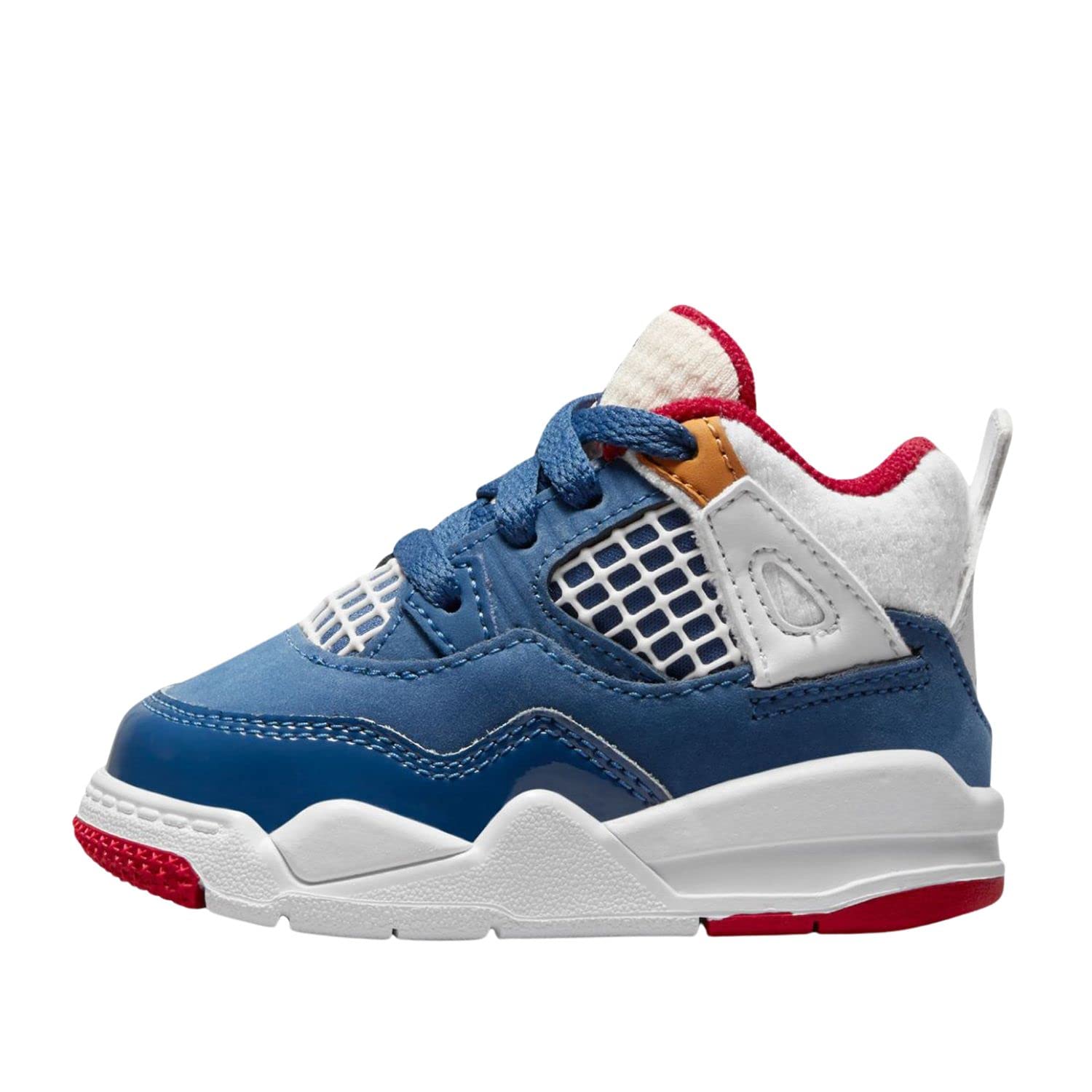 Jordan 4 Retro (Infant/Toddler) French Blue/White/Gym Red/Pearl White 6 Toddler M
