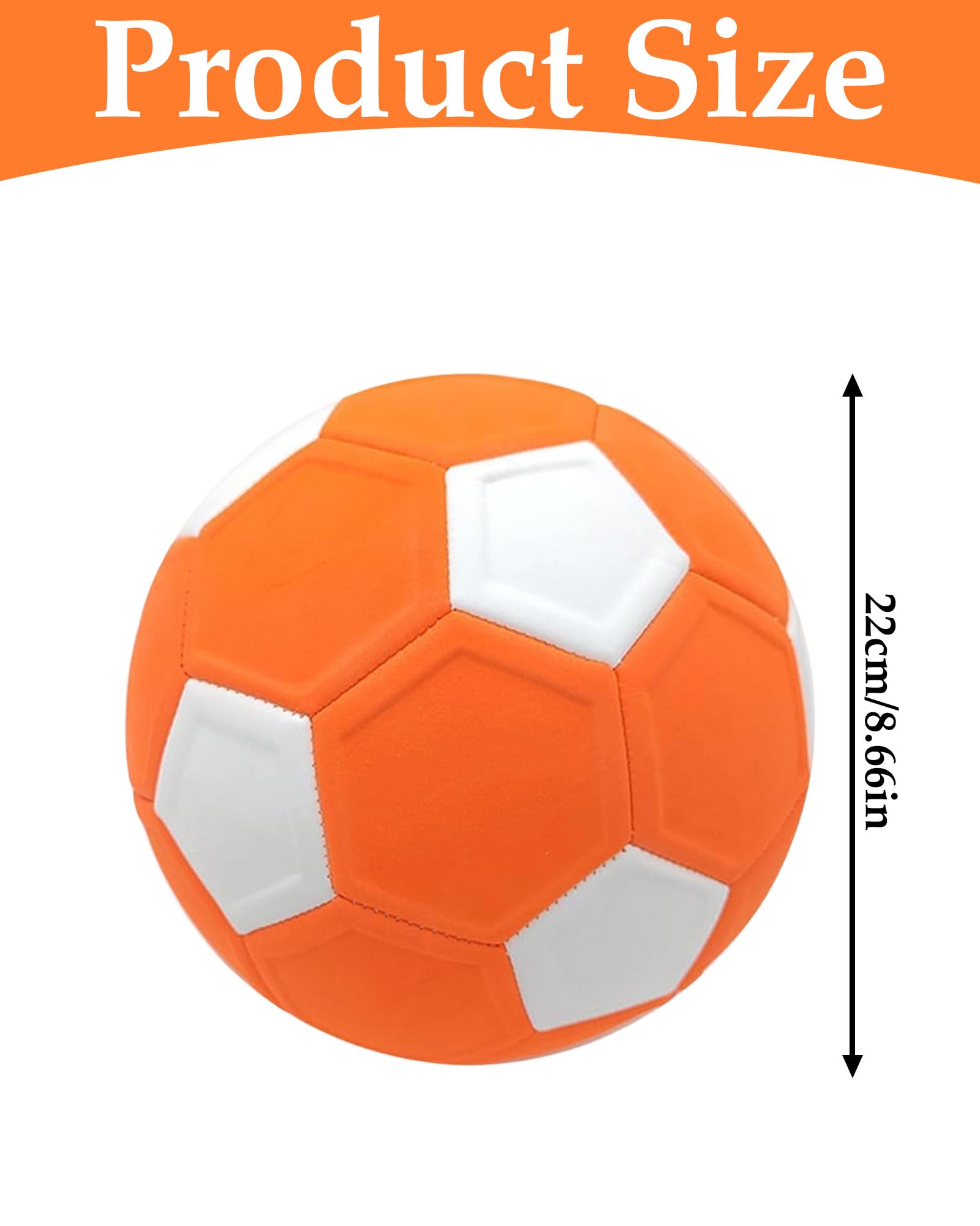 Ballon de Football Courbe 22cm, Ballon Courbe pour Enfant, Matériau en Caoutchouc EVA, pour l'entraînement de Football et comme Cadeau pour l'intérieur et l'extérieur