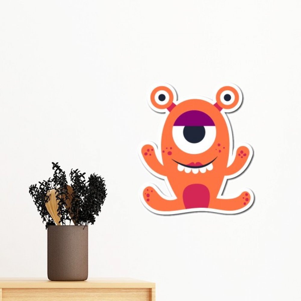 Sticker univers et alien amovible monstre orange art mural stickers diy chambre