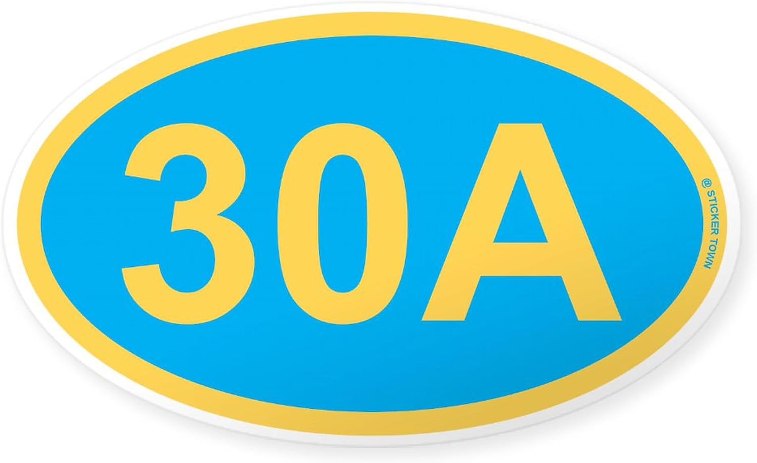 CafePress 30A Florida Emerald Coast Oval Bumper Sticker Car Decal