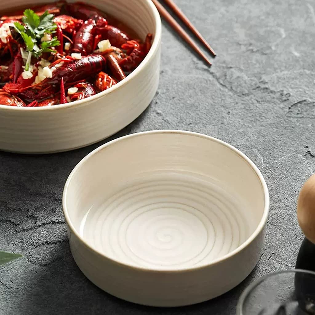 Miska sałatkowa miska ceramiczna japońska salaterka gospodarstwo domowe gotowana ryba duża miska dwa opakowania bardzo duża salaterka (L)