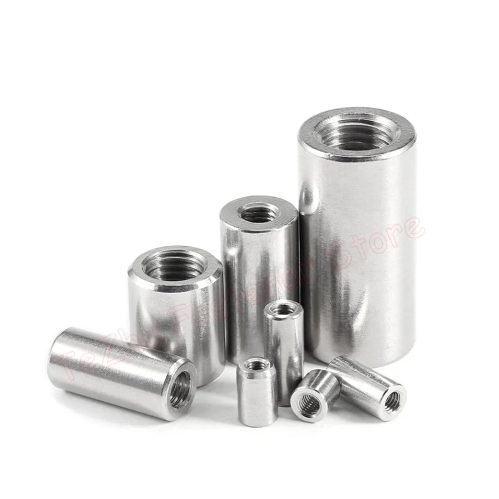 Tuerca de acoplamiento redonda larga, de acero inoxidable 304, M12, M14, M16, M20, varios tamaños, 1 pieza (M12 x 16 x 35 mm)(M16x24x50mm)