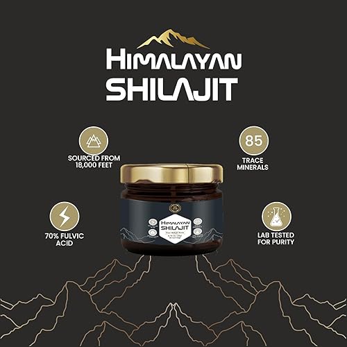 Miniatura 3 de Resina Shilajit de 0.71 onzas0.71 oz de grado de alta potencia para hombres y mujeres  25 porciones de 400 mg para beneficios para la salud, impulso