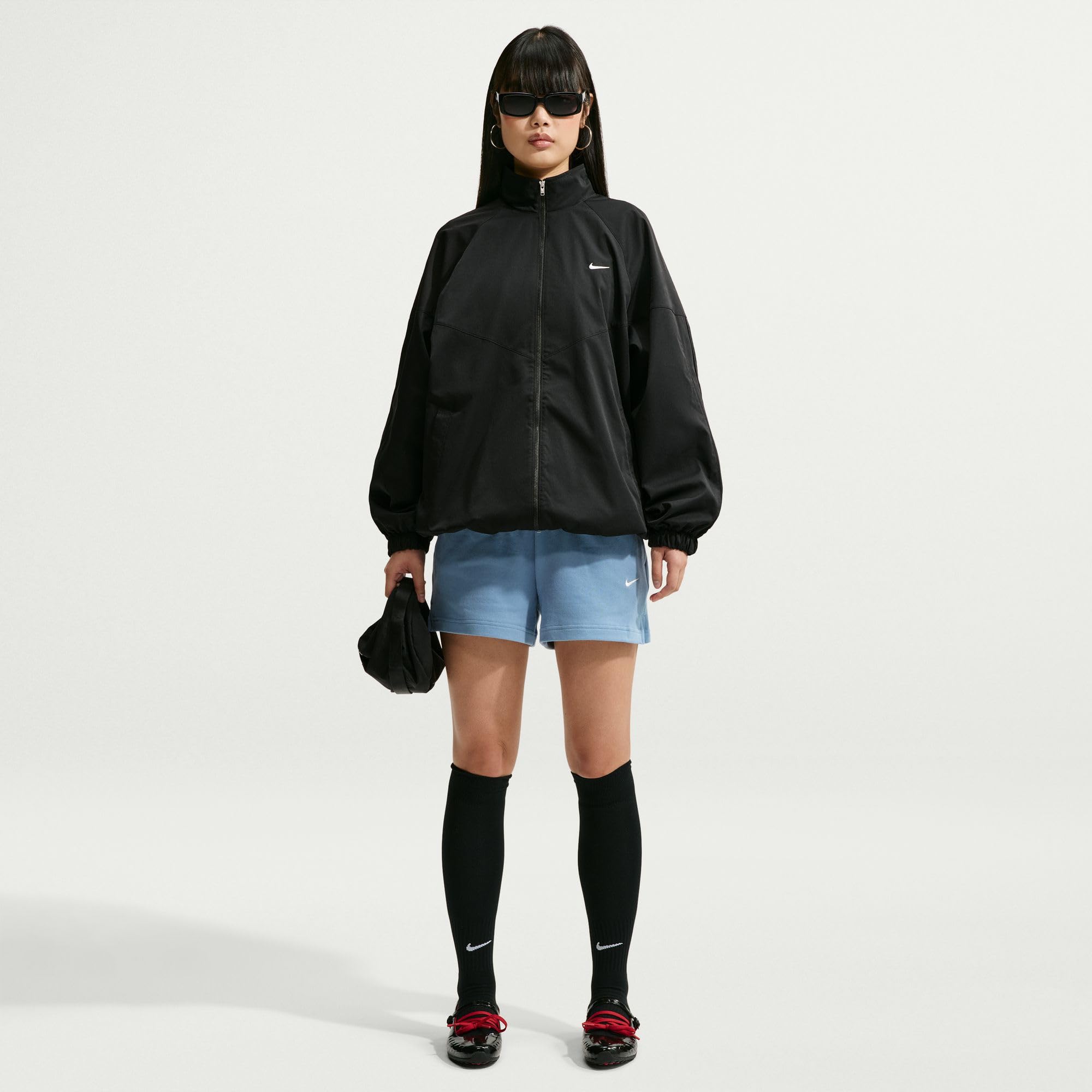 NIKE Nike Studio Fleece Lightweight "French Terry" Shorts Mit Mittelhohem Bund Für Damen - Shorty Kobiety