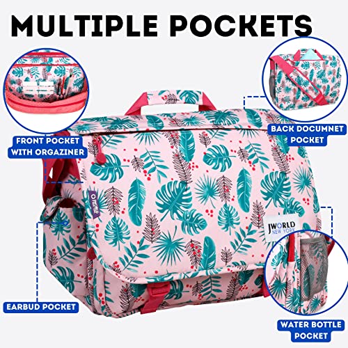 Image of J World New York Thomas Laptop Messenger Bag for Women & Men. Kids Computer Bookbag