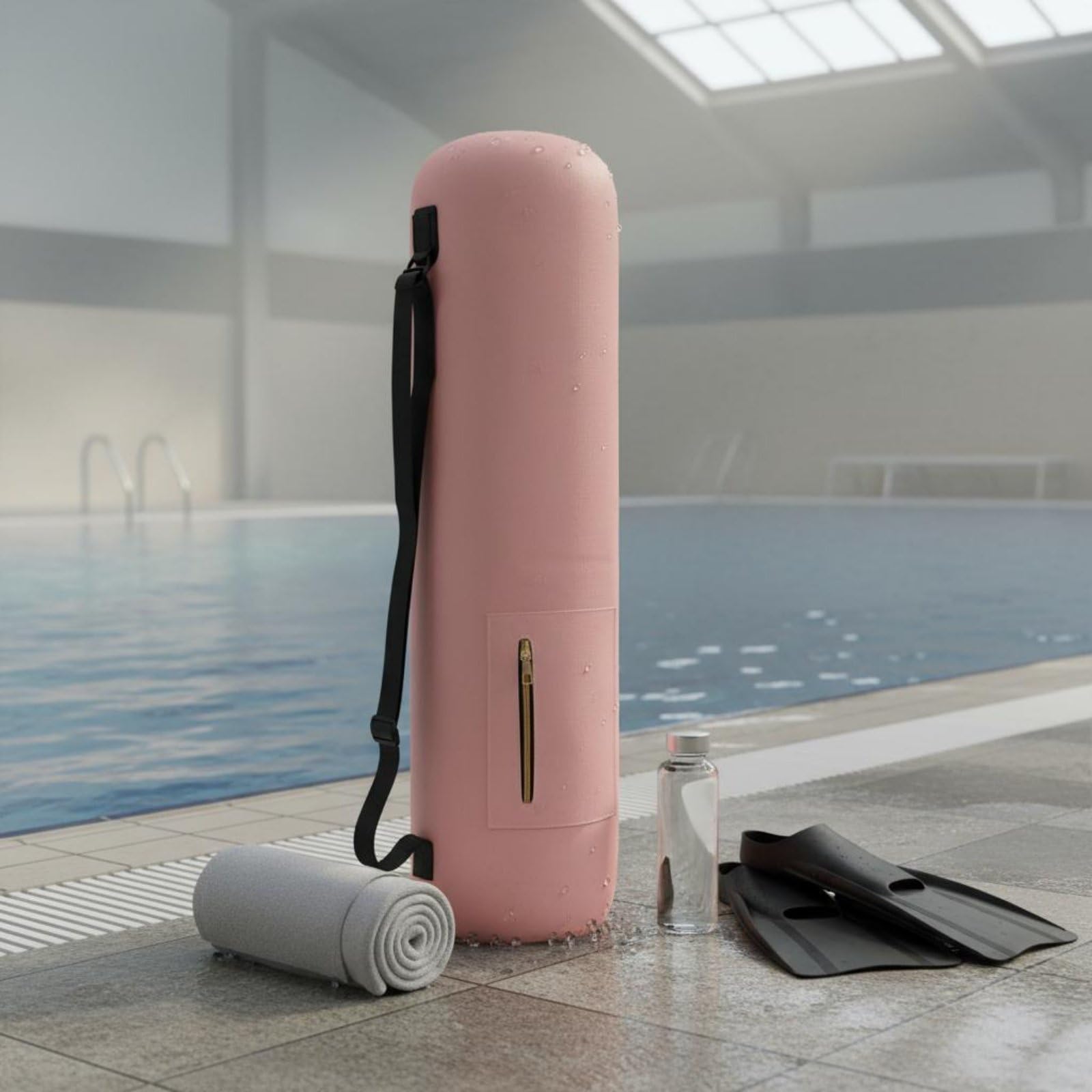 Borsa a Spalla per Nuoto con Tracolla Regolabile in Materiale Impermeabile per Palestra Piscina E Attrezzatura Sportiva Adatta per Allenamento E