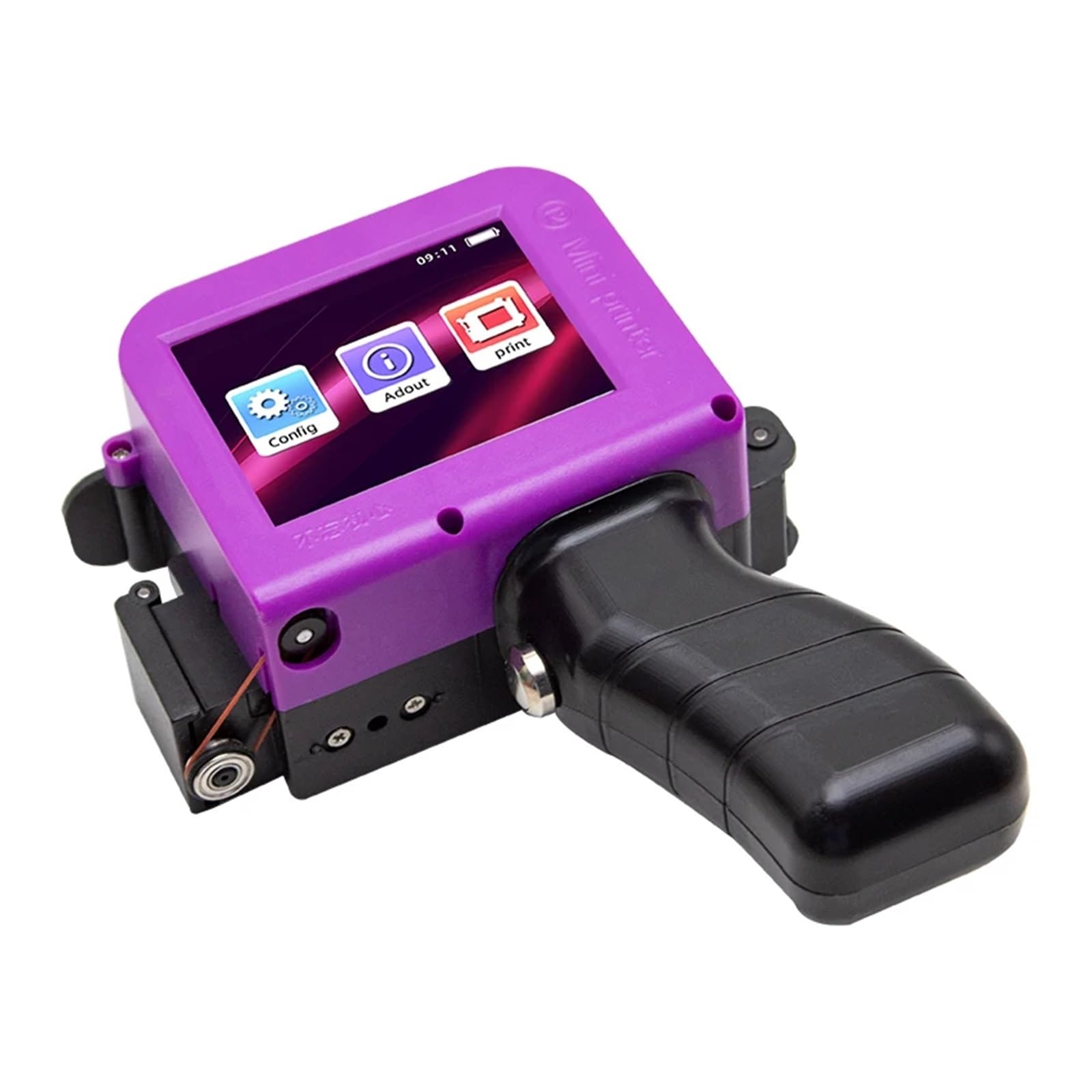 Tragbarer Mini-Tintenstrahldrucker mit Handbedienung, Produktionsdatum, QR-Code-Etiketten-Encoder, 12,7 mm, unterstützt mehrere Sprachsysteme(Printer - 2 Ink)