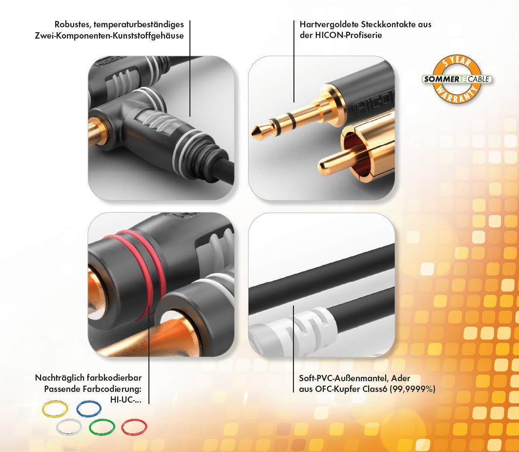 Lato Cable HBP-C2-0300 jack/cinch kabel przyłączeniowy audio [2 x wtyczka cinch - 2 x wtyczka cinch] 3