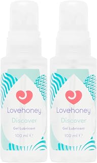 Lovehoney Discover Water Based Lube - Extra Thick Gel Lube - 3.4 fl oz (Pack of 2)