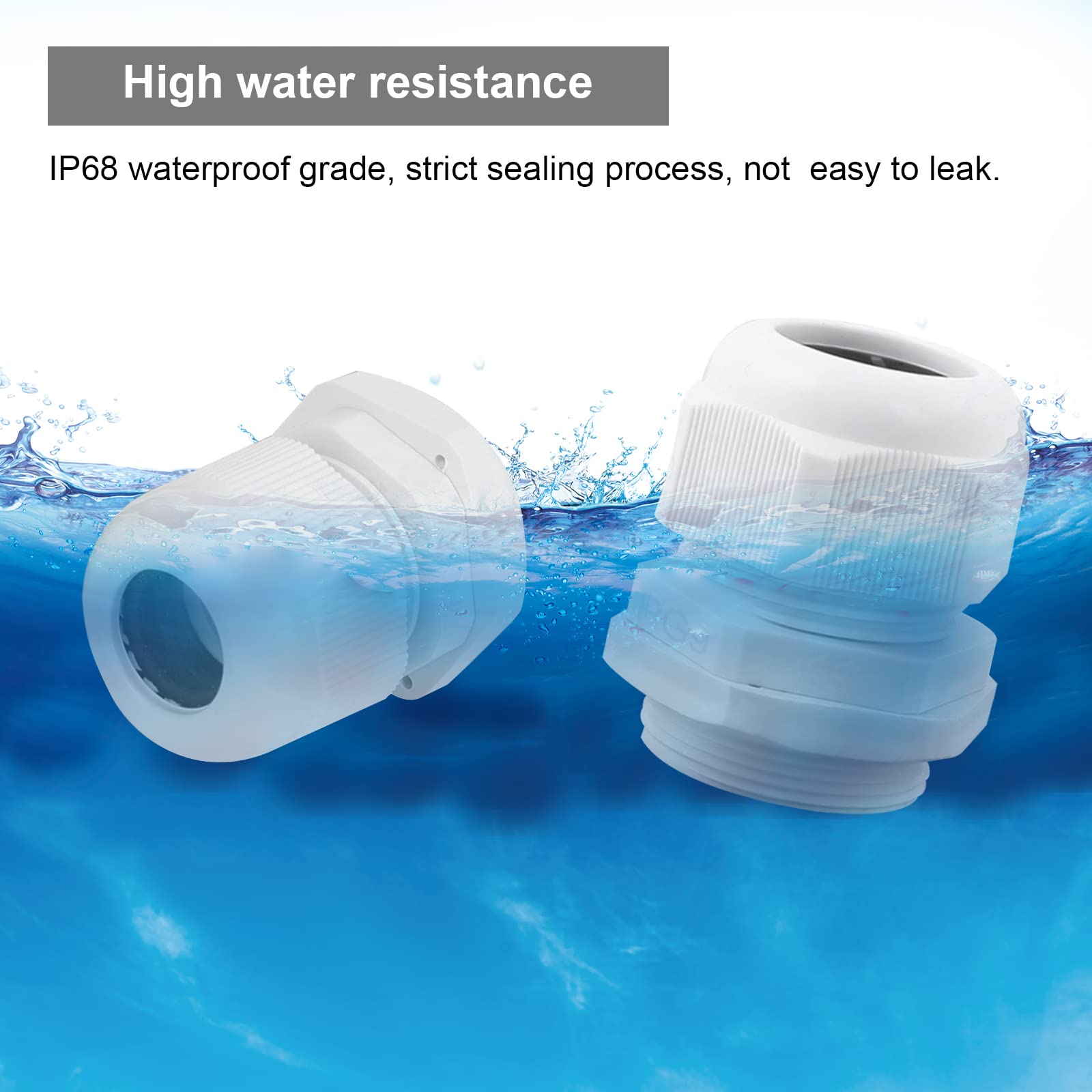 80 Stück Kabelverschraubung Set, IP68 Kabeldurchführung Wasserdicht PG7 PG9 PG11 PG13.5 PG16 PG19 Verschraubung Set für Abzweigkasten,Verteilerkasten, Aufputz-Sicherungskasten,Wandverteiler