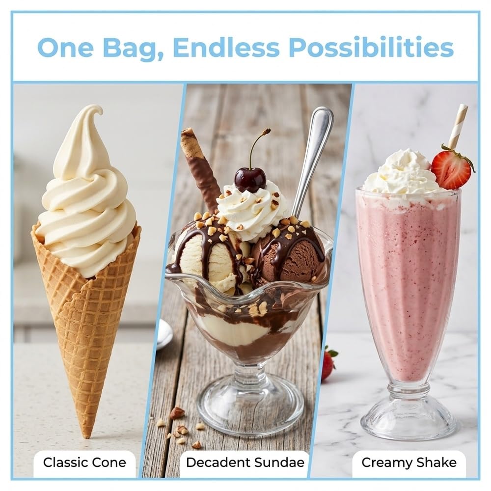 Soft Serve Hard Scoop Eiscreme-Vormischung, Pulver, Instant-DIY-Dessertmischung, 1 kg