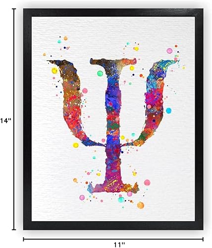 Miniatura 10 de Dignovel Studios 11X14 sin marco Psicología Símbolo Acuarela Arte Impresión Psiquiatría Psicoterapeuta Psicólogo Clínica Médica Decoración