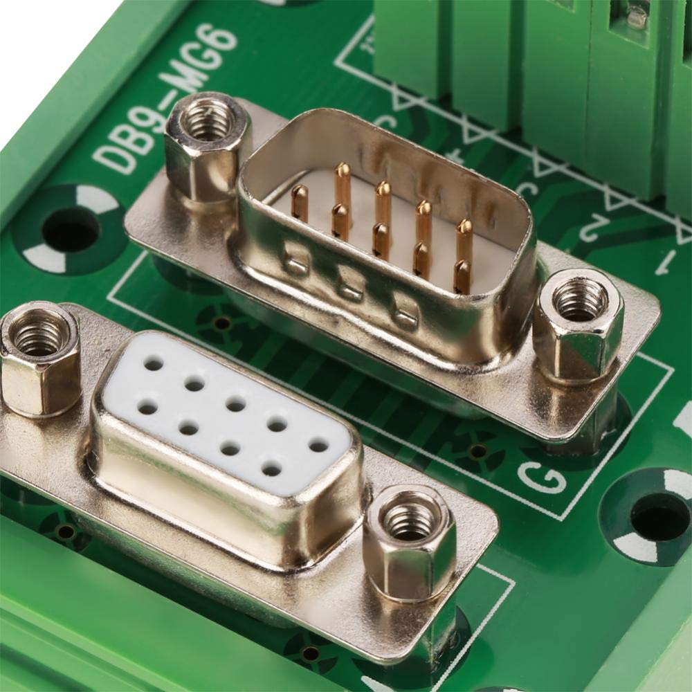 Connettore D-Sub DB9 Maschio Femmina con Interfaccia per Montaggio su Guida DIN, Ottimo per Applicazioni Elettroniche