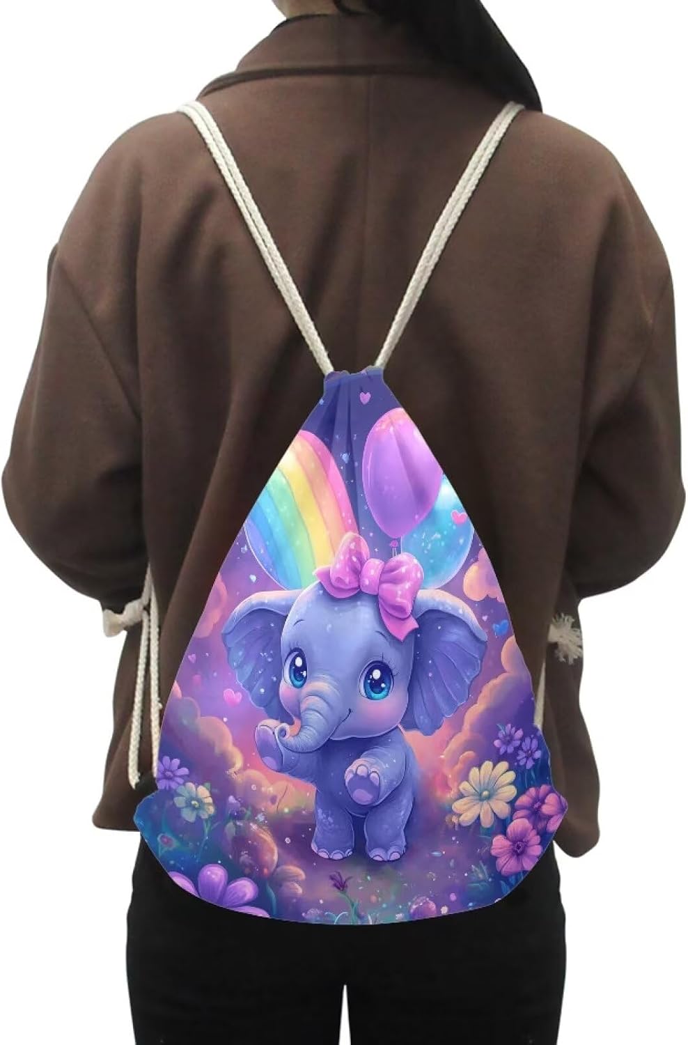 Upetstory Western Horse Drawstring Backpack for Kids Girls Boys Drawstring Bag Lightweight Sackpack Sports Gym String Bag for Women Travel Yoga Swiming Picnic Hiking Cycling