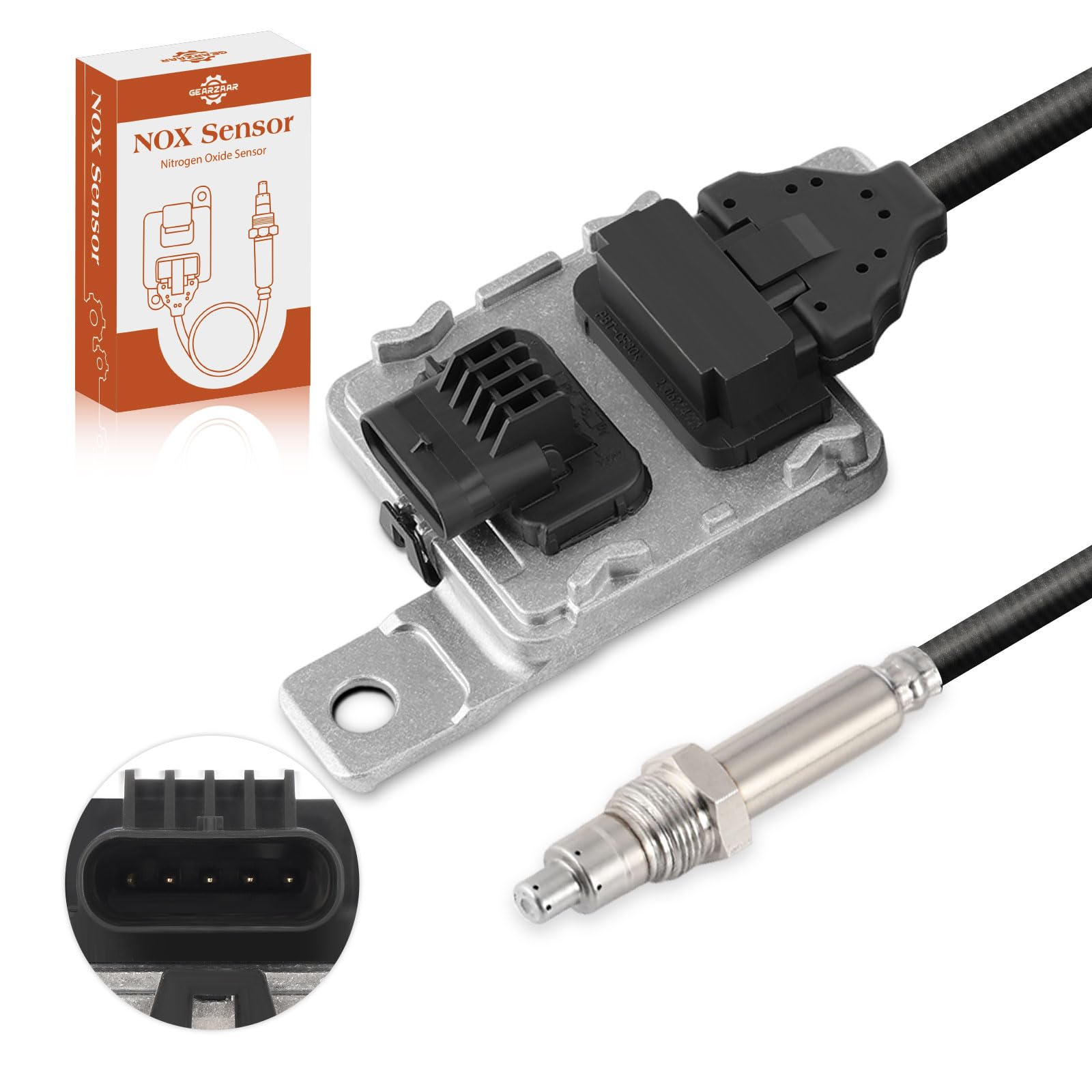 GEARRZAAR NOX Sensor Nitrogen Oxide Sensor Compatible with VW Caddy IV 2015-2020 2.0 TDI Diesel 04L907805N 04L907805AT 04L907807EB 907805DA-1PC