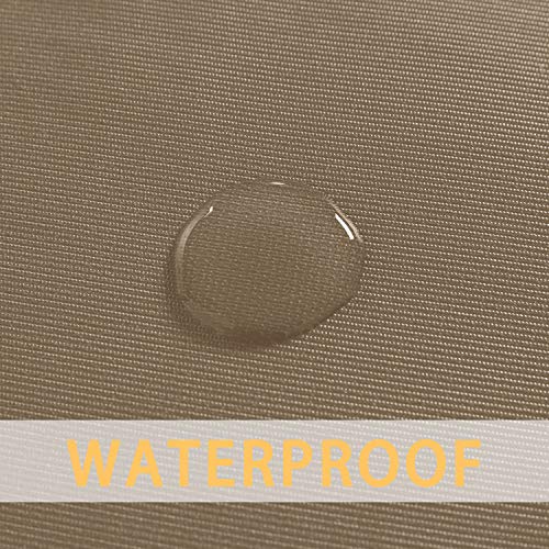 Image of sancua 100% Waterproof Rectangle PVC Tablecloth - 52 x 70 Inch - Oil Proof Spill Proof Vinyl Table Cloth, Wipe Clean Table Cover for Dining Tables, Buffet Parties and Camping, Khaki