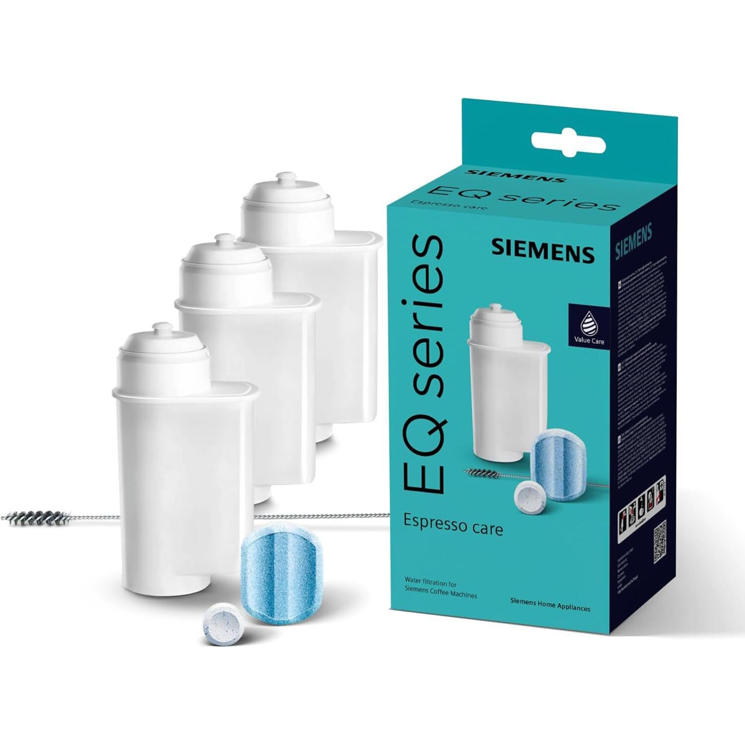 Kit de mantenimiento para cafeteras automáticas TZ80004A, 10 pastillas de limpieza, 3 filtros de agua BRITA, 3 pastillas descalcificadoras, cepillo, serie EQ y cafeteras automáticas empotrables