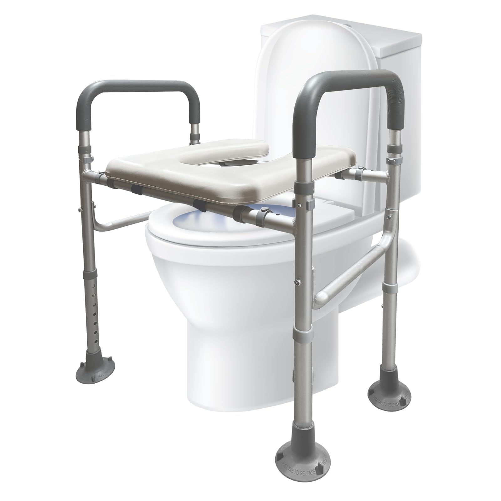 Asiento de inodoro elevado con reposabrazos, asiento de inodoro elevado para personas mayores con altura regulable,asiento de inodoro elevado universal para personas discapacitadas,mujeres embarazadas