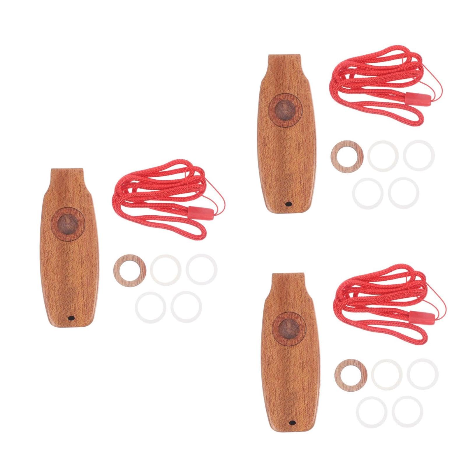 TOYANDONA 3piezas Kazoo Musical Para Instrumento Musical Para Principiantes Acompañamiento De Guitarra y Ukelele Diseño Ovalado Color De Cuerda Aleatorio