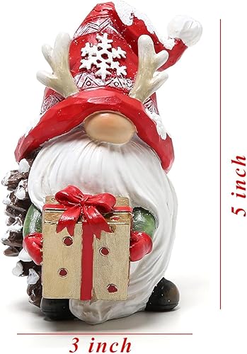 Miniatura 3 de Hodao Gnomos de resina de Navidad hechos a mano, gnomos de resina de Navidad, regalo de vacaciones, mesa de invierno, decoración de árbol de Navidad