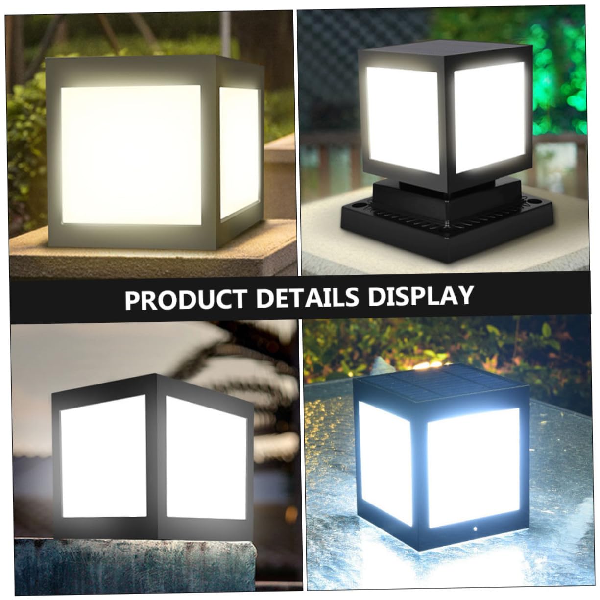 Toddmomy Solarbetriebene LED Außen Wandleuchte aus Kunststoff Schwarz 5 W und für Garten und Hofbeleuchtung im Europäischen Stil