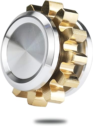 Yakison Mini Fidget Spinners con eslabones de engranaje de latón, apilables, extensibles de metal para adultos, moneda háptica pequeña de cobre y
