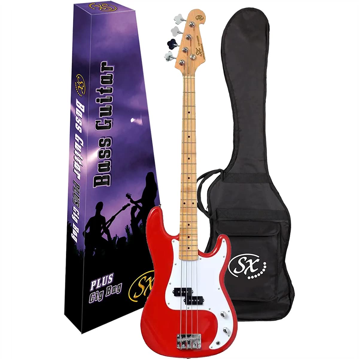 Baixo 4 Cordas Sx Spb57 Vermelho Precision Bass Com Bag | Amazon