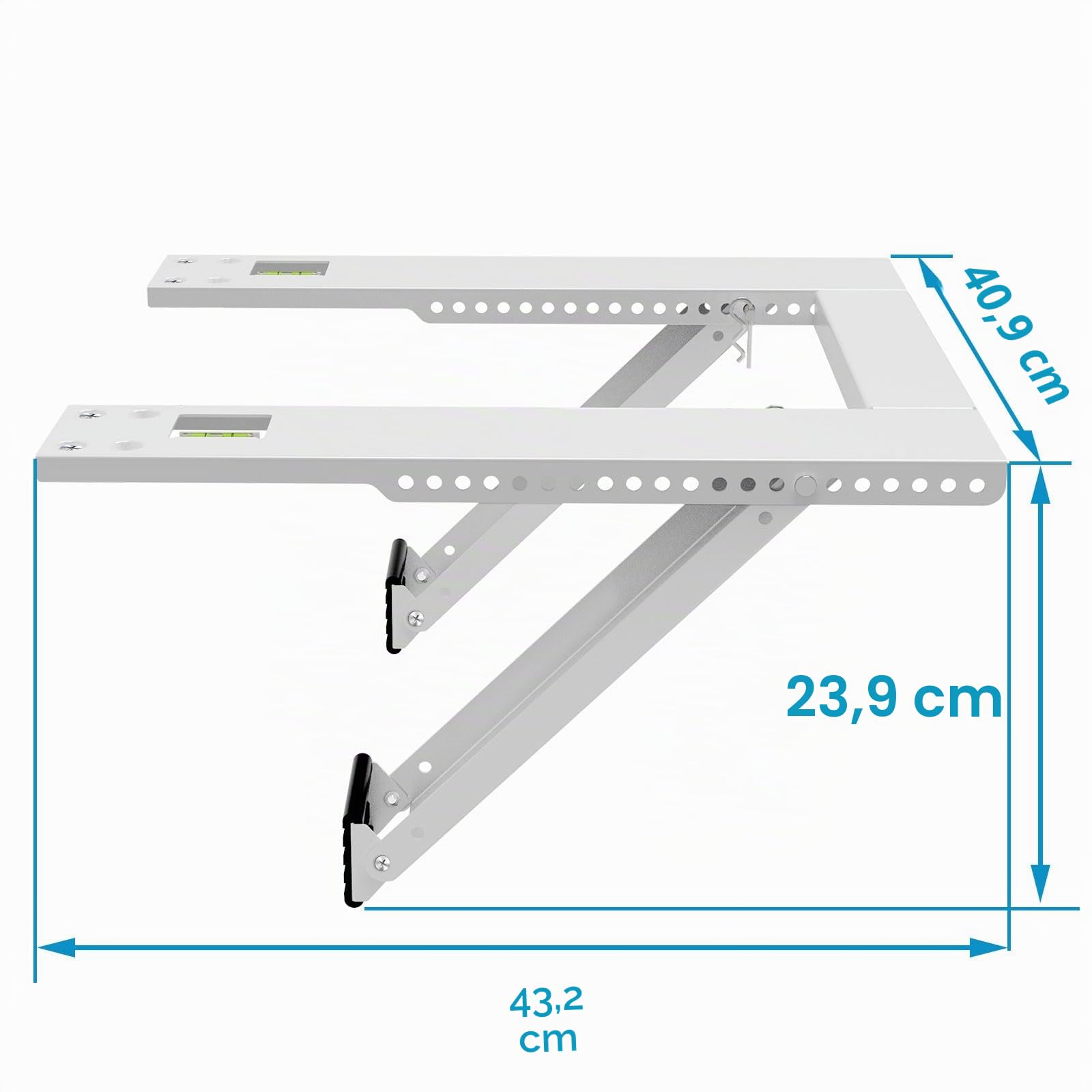 Qualward Support pour climatiseur de fenêtre Ac Support de fenêtre - Robuste avec 2 bras - Jusqu'à 180 kg pour 12 000 à 24 000 Btu Ac Units supporte jusqu'à 180 lbs