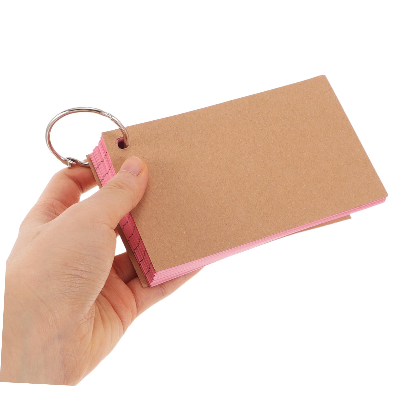 Operitacx 10 Piezas Tarjetas de Estudio Anillo Fichas de Vocabulario Doble Cara con Tarjetas de Notas Ajustables para Trabajo y Reuniones Material Escolar y Oficina