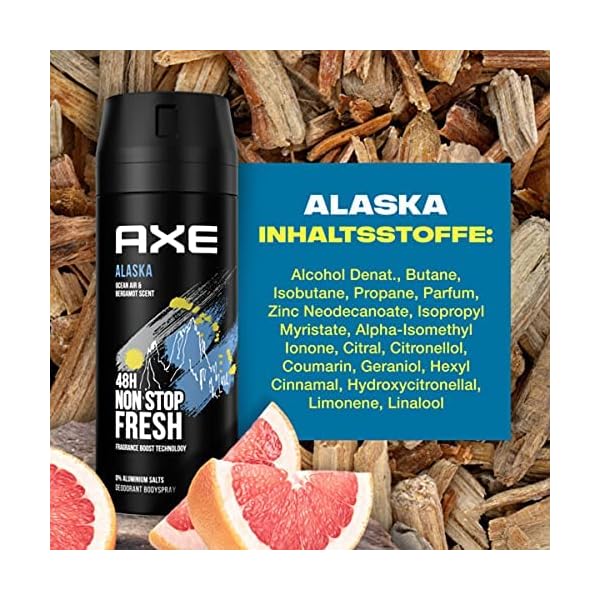 AXE Bodyspray Deo Spray Set 5x 150ml in beliebten Duftrichtungen für besonders viel Frische und Abwechslung, ohne Aluminium, mit 48h Schutz – Bild 6