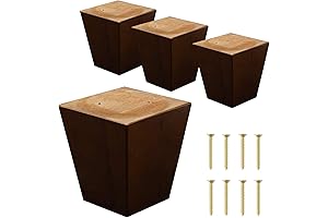 4" Heavy Duty Replacement Sofa Legs - For Couch, Ottoman and Chair