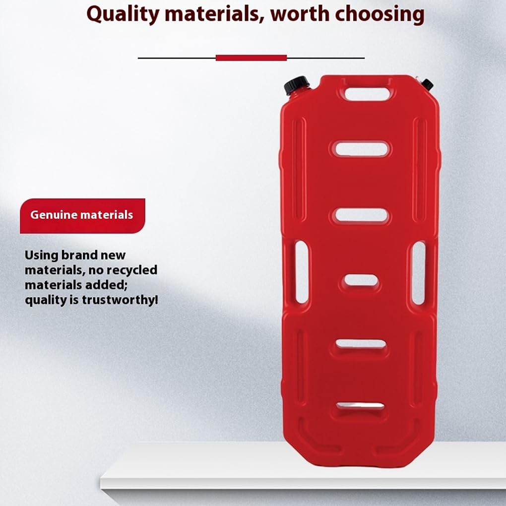 Bidón de gasolina para motocicleta, bidón de carreras HDPE, para equipo motocicleta, recipiente aceite plástico para UTV con soporte 1 galón , rojo
