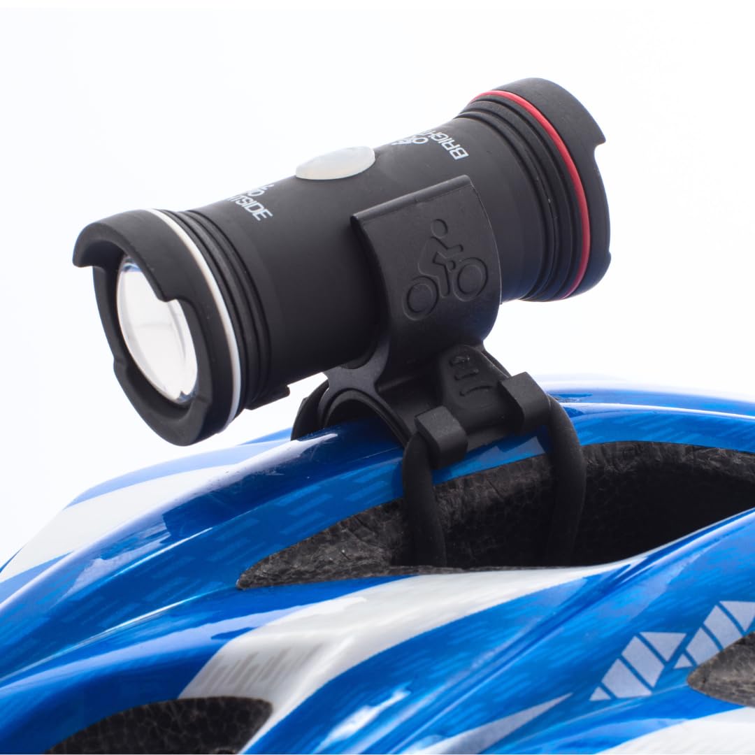 Topside - Luminoso 100 Lumen Ricaricabile Casco Luce Doppio Anteriore e Posteriore Perfetto Commuter e Ciclista Strada Luce Fino a 43 ore di Batteria