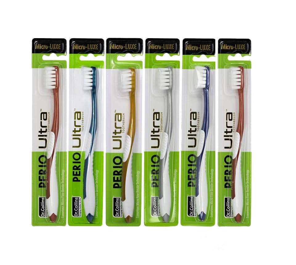 Perio Ultra Toothbrush (6 Count (Colors Vary))