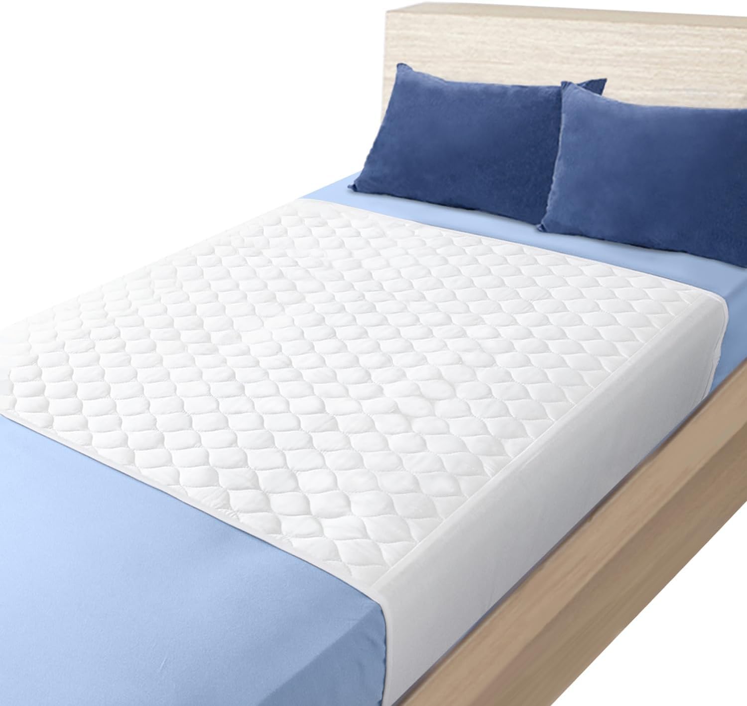 Comfort & Care Apparel White Incontinence Bed Pads With Wings -Incontinence Bed Sheets For Adults & Kids Bed Wetting Mats – Super Absorbent Incontinence Sheets Reusable & Washable Bed Pads (85 X 90Cm)