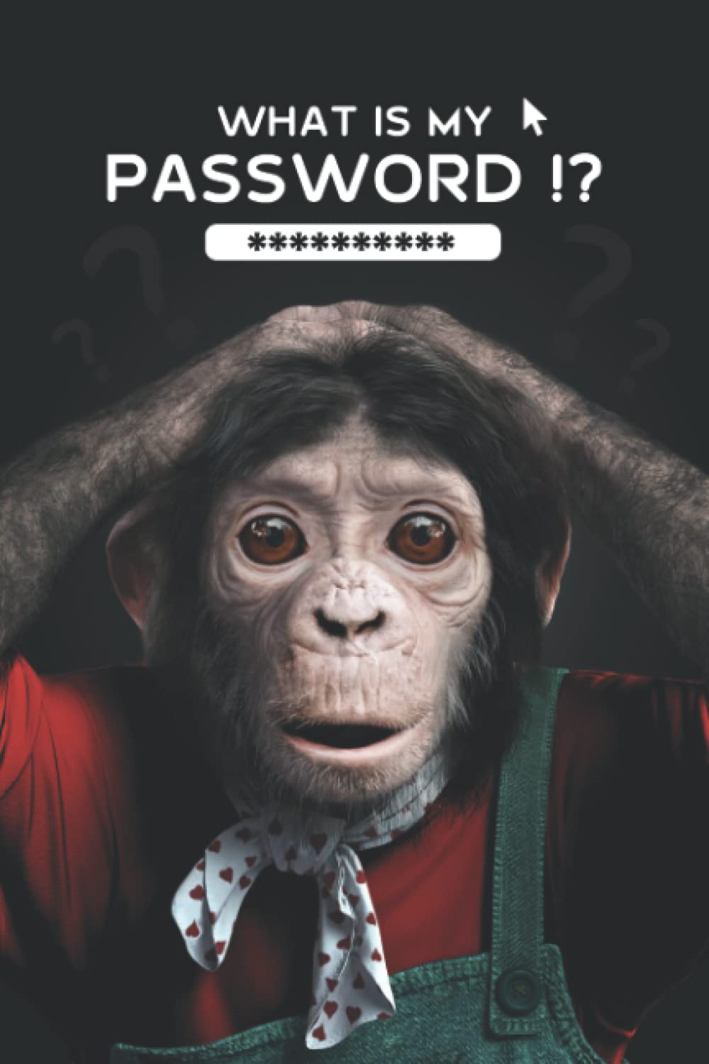 What is my password: Password log Book, Best way to Keep passwords, keeper, easy, funny and cute monkey