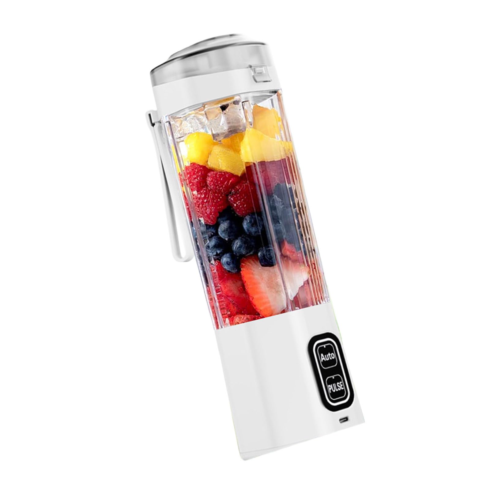 Mélangeur portable 200 W pour shakes, 6000 mAh, rechargeable, tasse de presse-agrumes de 600 ml pour la cuisine, le bureau, rechargeable pour les voyages, la salle de sport, le bureau, la fabrication