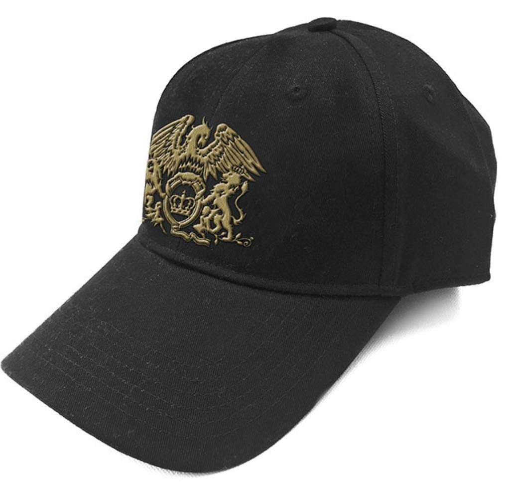 Queen Men's Black 'Gold Classic Crest' (Black) Snapback Cap