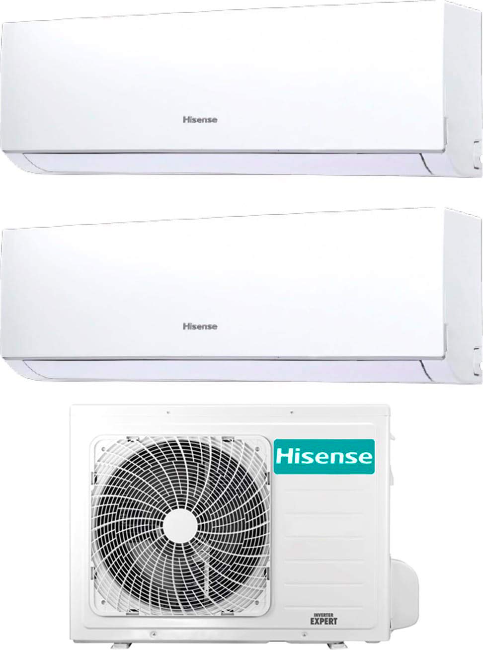 Climatizzatore Dual Split Inverter 18000/18000 Btu A/A, Gas R32 Inverter - Hisense New Comfort