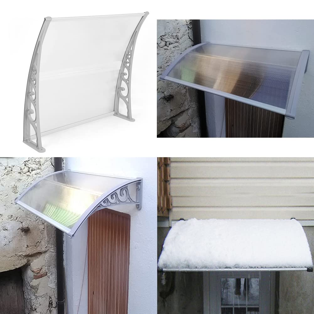Auvent de Porte d'Entrée Auvent Fenêtre Contre la Pluie Et UV,Toit