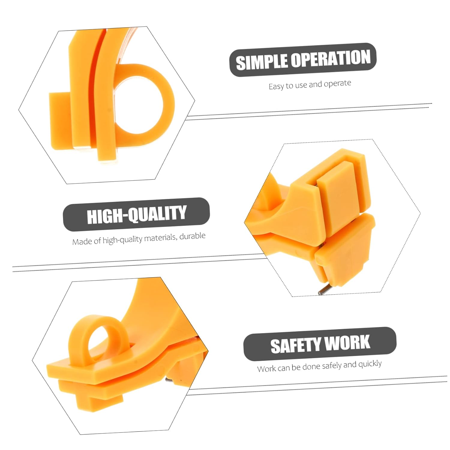 Zerodeko 5Pcs Circuit Breaker Safety Buckles for Industrial Home Use Safety Locks with Easy Installation for Electrical Device Maintenance and Compliance