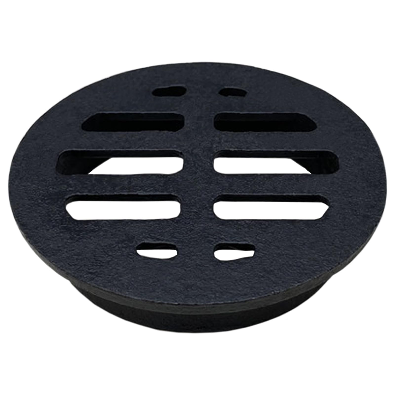 Copertura di scarico in ghisa, griglia rotonda per scarico a pavimento, durevole e facile da installare per cortile, prati, patii, parcheggi
