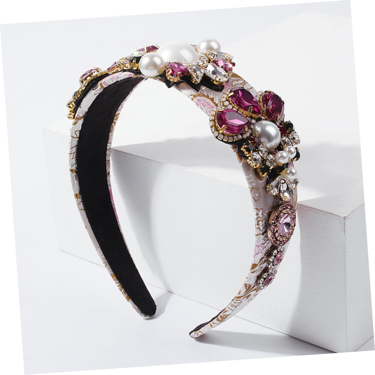 FRCOLOR 2stücke Stylischer Haarreif Für Mit Perlen Und Bunten Luxuriöses Haaraccessoire Für Partys Hochzeiten Und Besondere Anlässe