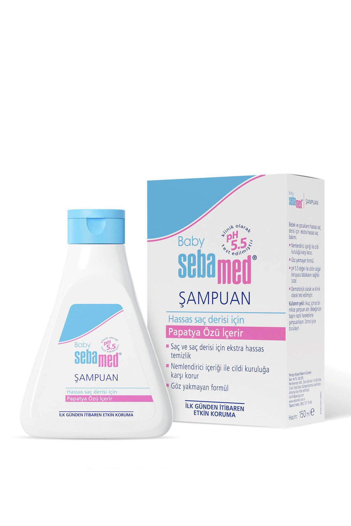 Sebamed Baby pH 5.5 Göz Yakmayan Formül Nemlendirici Etkili Bebek Şampuanı 150 ml