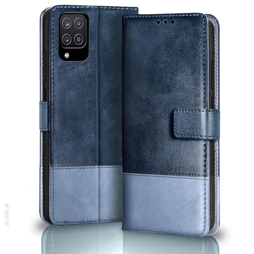 TheGiftKart Flip Back Cover Case for Samsung Galaxy M12 / F12 / A12 | Dual-Color Leather Finish | Inbuilt Stand & Pockets | Wallet Style Flip Cover for Samsung M12 / F12 / A12 (Blue & Sky) (B0CHMQHBMW) Amazon Price History, Amazon Price Tracker