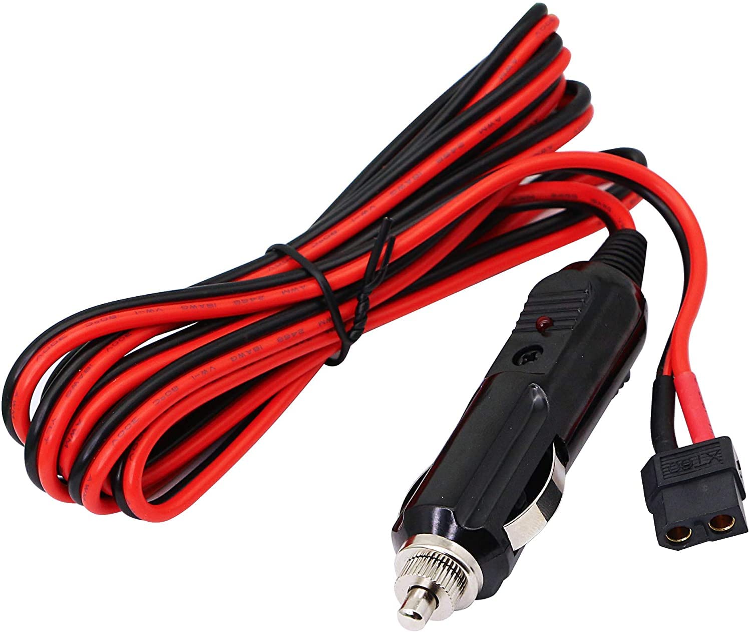 SinLoon 2 m Kabel do Zapalniczki Samochodowej XT60 Męski do XT60 Żeński, Falownika Samochodowego, Pompy Powietrza